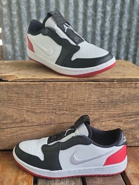 Nike Wmns Air Jordan 1 Retro Low Slip 🔥"Black Toe"🔥Wmns 6 Ships Today